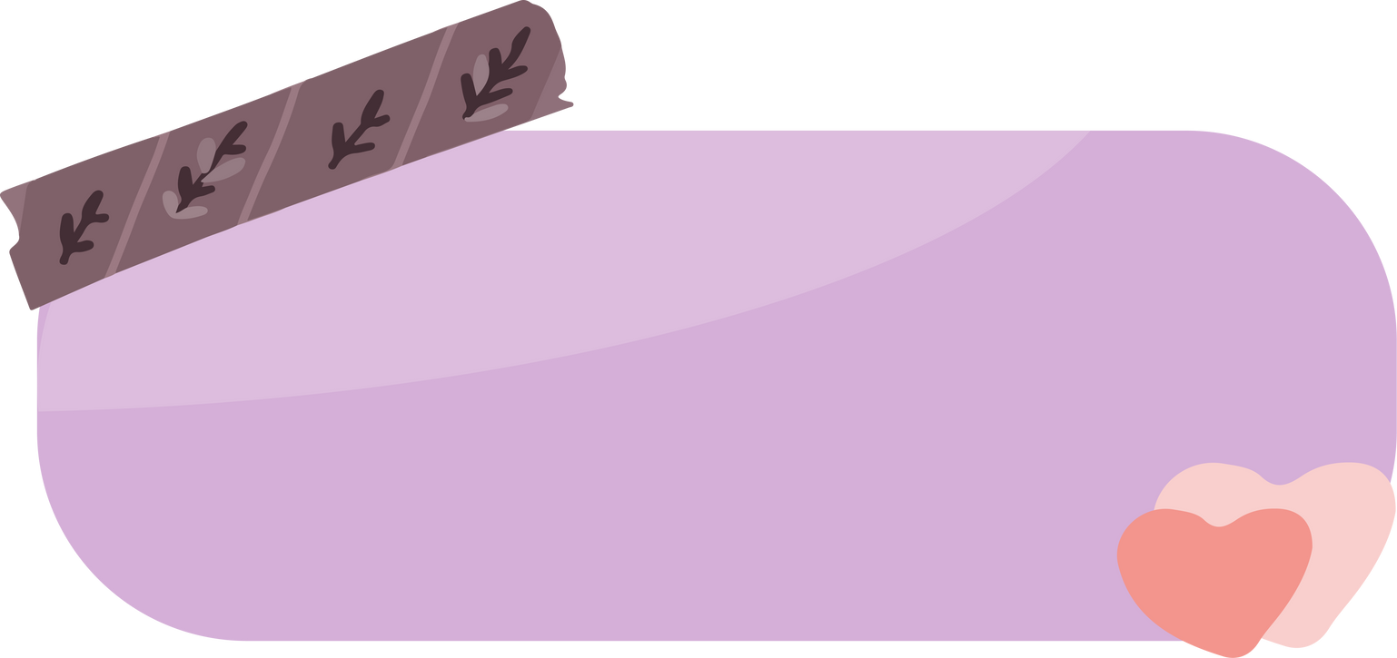 Cute purple paper notes sheet memo washi tape and love